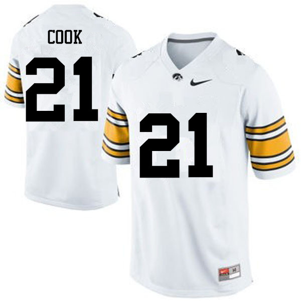 Men Iowa Hawkeyes #21 Sam Cook College Football Jerseys-White - Click Image to Close